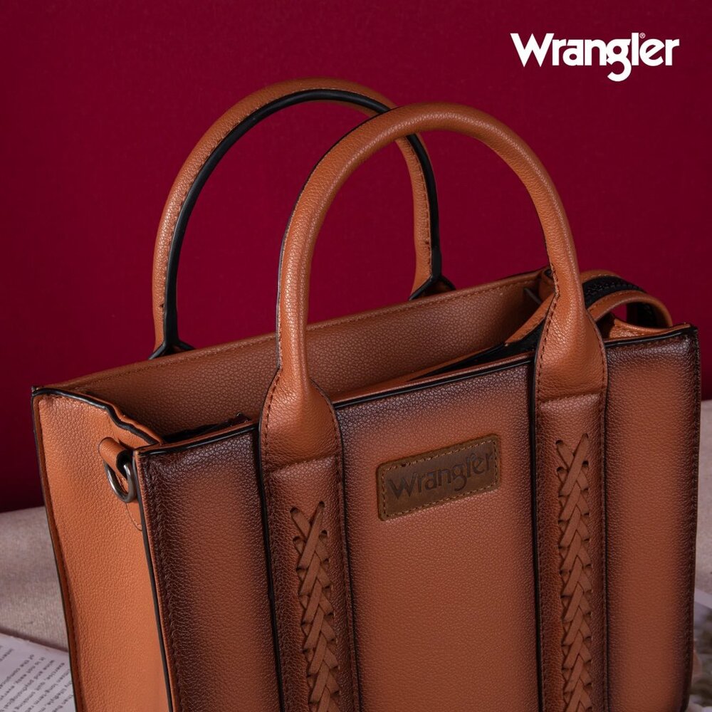 NWT Wrangler Tote Bag, Designer Satchel Handbag, Top-handle, Strap Antique Brown - Picture 4 of 4